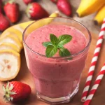 شیک موز توت فرنگی