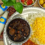 چلو خورشت قرمه سبزی